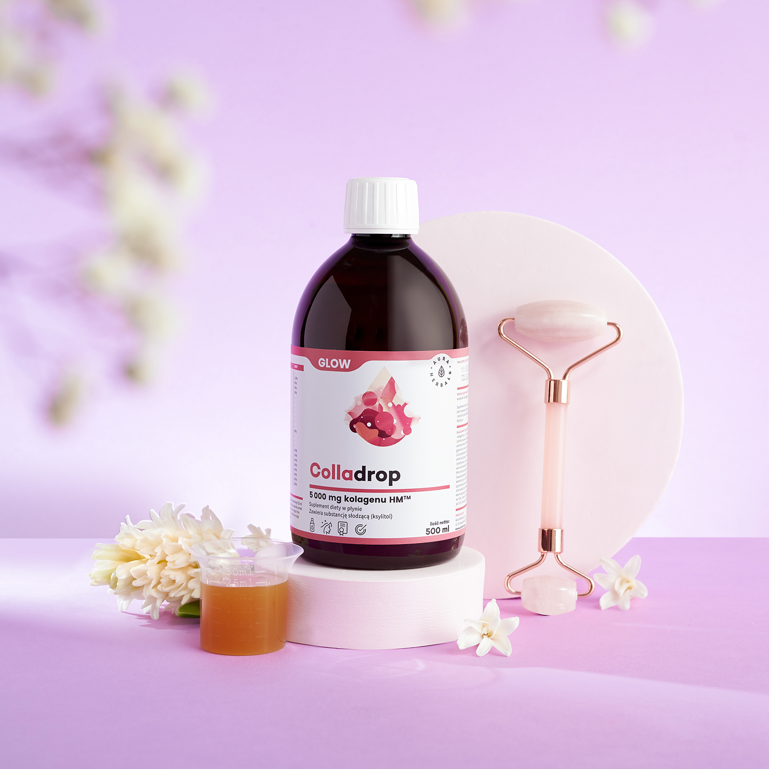 Colladrop Glow, kolagen morski 5000 mg, płyn 500 ml