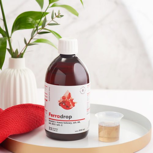 Ferradrop, żelazo + kwas foliowy, płyn 500 ml