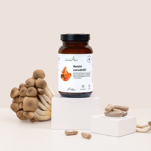 Reishi zarodniki 800 mg + witamina C, kapsułki 60 szt.