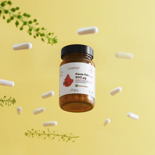 Kwas foliowy 800 μg, Quatrefolic®, kapsułki 60 szt.