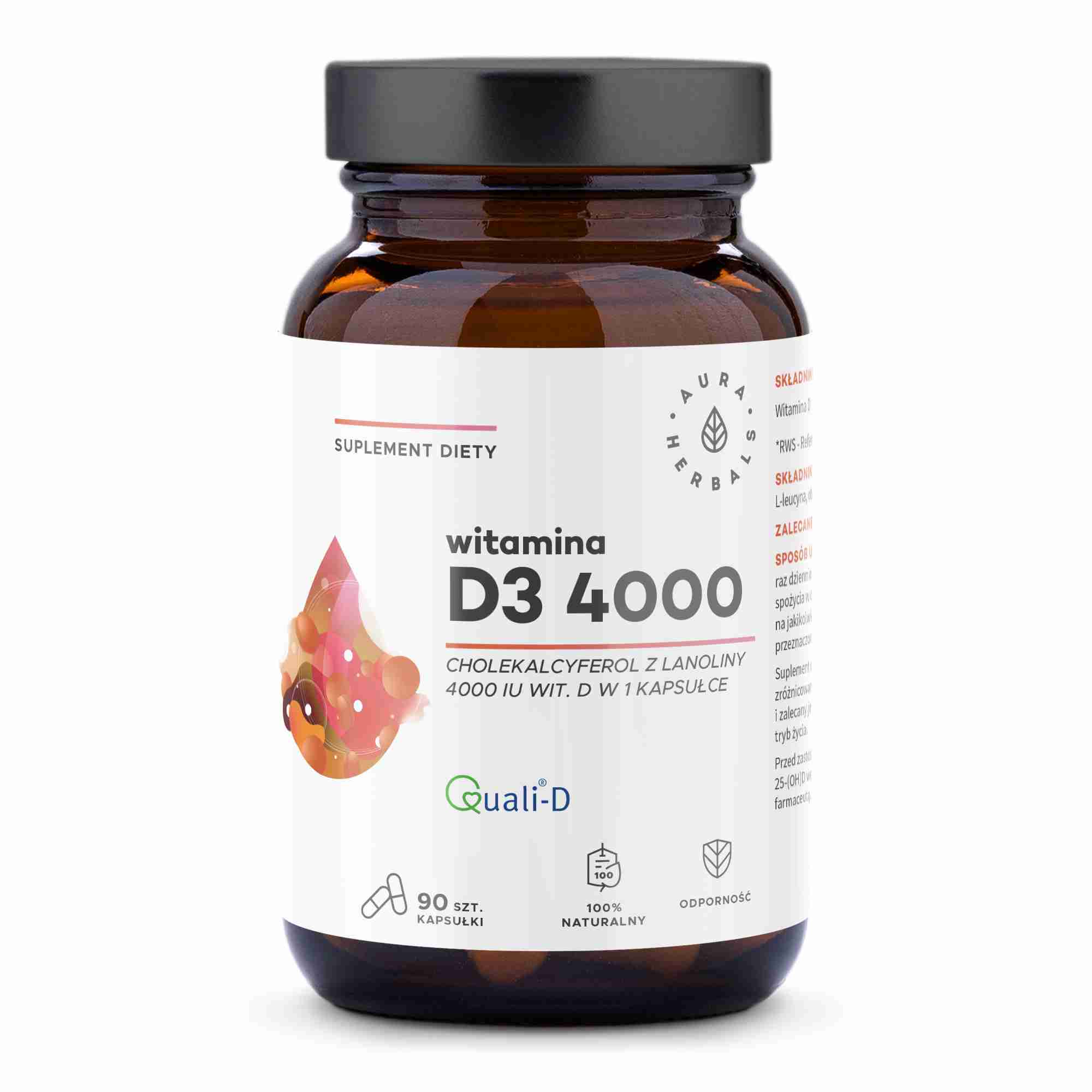 Witamina D3 4000 IU, kapsułki 90 szt.