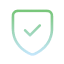 Logo f-logo-4 przedstawia zieloną tarczę z zielonym znacznikiem w środku, reprezentującym ochronę lub bezpieczeństwo, na jasnym tle.