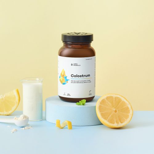 Colostrum 500 mg, kwaśna cytryna, proszek 66 g